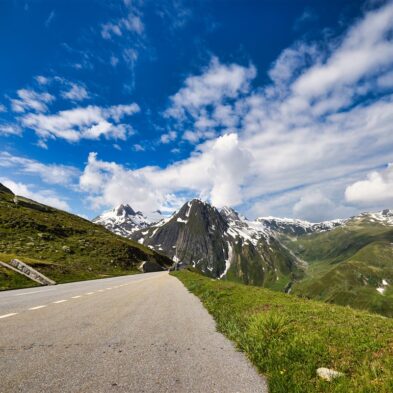 Gornergrat Railway winding up the mountain with stunning views of glaciers and the Matterhorn