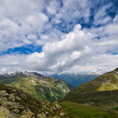 Gornergrat Railway winding up the mountain with stunning views of glaciers and the Matterhorn