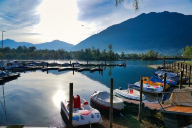 Alpine meadows dotted with wildflowers, nestled between rugged mountain peaks near Furka